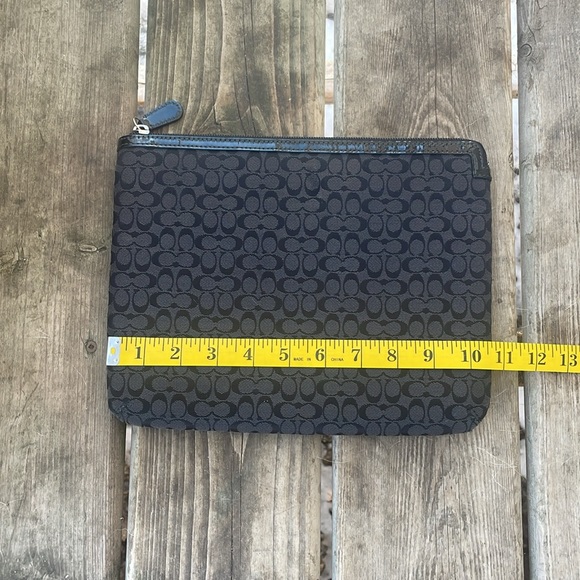 COACH Black and Gray Signature Canvas iPad / Tablet Case  Black and Gray Padded - Picture 3 of 8